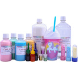 Kit Para Fazer Slime Unicornio Cola Gliter Isopor Brinde