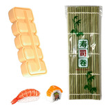 Kit Para Fazer Sushi E Niguiri Em Casa Esteira Bambu   Forma
