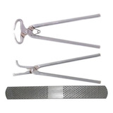 Kit Para Ferrador Casqueamento Limpeza De Casco Para Cavalo
