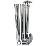 Kit Para Fogão A Lenha Adams Chaminé Inox 110 Mm