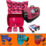 Kit Para Gato Completo Transporte Higiene Colchonete Coleira
