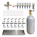 Kit Para Kegerator Geladeira 6 Vias Para Chopp Completa