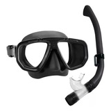 Kit Para Mergulho Seasub Máscara Dua Pro Respirador Preto