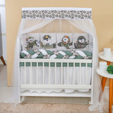 Kit Para Mini Berço Almofadinhas 12 Peças Saia Meninos