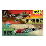 Kit Para Montar Lindberg 2 Pack Wwii Spitfire/me109 - 1/72 