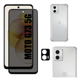 Kit Para Moto G73 5g Película Privacidade Capa Câmera