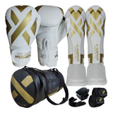 Kit Para Muay Thai Luva caneleira