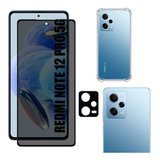 Kit Para Note 12 Pro 5g Película Privativa Capa Câmera