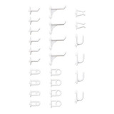 Kit Para Painel Perfurado Organizador Branco 24 Peças