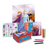 Kit Para Pintar Lata Divertida Estojo Material Escolar Adesivos Giz De Cera Livros Poster Livro Infantil Histórias Quadrinho Marvel Disney Junior Jogos Educativos Interativos Culturama