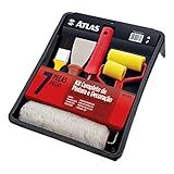 Kit Para Pintura- Contém - 1 Unidade Bandeja Para Pintura- 1 Unidade Trincha- 1 Unidade Espátula- 2 Unidades Rolos De Espuma- 1 Unidade Rolo De Poliéster- Atlas-