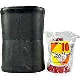 Kit Para Pipa Linha Vera Cruz Fio 10 De 500 Jardas Branca E Porta Linha Médio Oval Preto