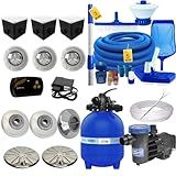 Kit Para Piscina Alvenaria Até 50Mil Completo Syllent 110V