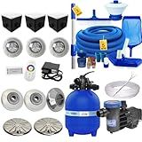 Kit Para Piscina Alvenaria Até 50Mil Syllent Completo 110V
