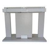 Kit Para Porta Correr Trilho De 2m Divido Branco Alfer
