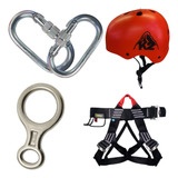 Kit Para Rapel Mosquetão Capacete Cadeirinha Freio 8 K2