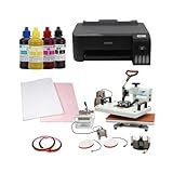 Kit Para Sublimação Prensa 8x1 220v Impressora L1250 Tintas 100 Folhas E Fita Térmica