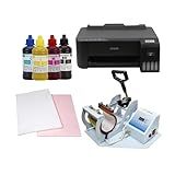 Kit Para Sublimação Prensa De Caneca Bivolt Impressora Papel E Tintas