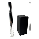 Kit Para Tereré Inox Bomba V6 Premuim Copo Cuia Quadrado
