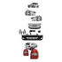Kit Parachoque/grade/ Faróis E Lanternas Corsa 2000 01 2002