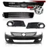 Kit Parachoque Grade Milha Gol G5 Aro E Friso Cromado Liso