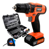 Kit Parafusadeira E Furadeira 12v Com Maleta 110 Peças Trena