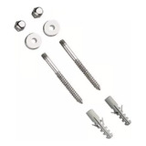 Kit Parafuso Inox Cromado 12mm Fixação Vaso Sanitário E Bidê