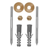 Kit Parafuso Inox Gold dourado 10mm Fixação Vaso Sanitário