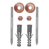Kit Parafuso Inox Rose 10mm Fixação Vaso Sanitário E Bidê