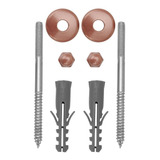 Kit Parafuso Inox Rose 12mm Fixação Vaso Sanitário E Bidê