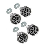 Kit Parafusos Placa Cromado Emblema Resinado Volkswagen Vw