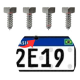 Kit Parafusos Soberba Placa Cromado Emblema Resinado Tsi