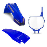 Kit Paralama Dianteiro Traseiro Mx2 Pro Tork Trilha Azul