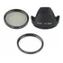 Kit Parasol Filtro Uv Cpl 52mm 18-55mm + Lenspen T5i D7000