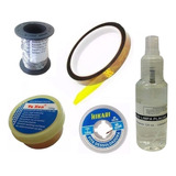Kit Pasta De Solda Yaxun Malha Dessoldora Fita Kapton Solda
