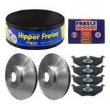 Kit Pastilha Disco Freio Gol G5 2008 A 2011 Diant Ventilado