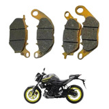 Kit Pastilha Traseira Dianteira Yamaha Mt 03 2016 2017 2018