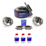 Kit Pastilhas Discos Fluido E Crubos De Freio Meriva Gm