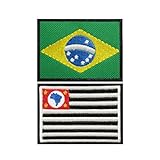 Kit Patch Bordado Brasil E Estado