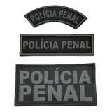 Kit Patch Emborrachado Policia Penal Costa Peito E Manicaca