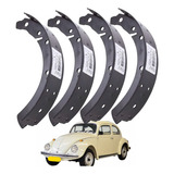Kit Patim Lona Freio Roda Dianteira Traseira Fusca 4 Furos