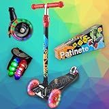 Kit Patinete Infantil 3 Rodas Led