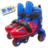 Kit Patins 4 Rodas Infantil Modelo 2 Em 1 Roller Quad Inline