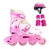 Kit Patins Completo Roller In Line Infantil Menina   Oferta