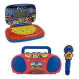 Kit Patrulha Canina   Laptop Infantil   Boombox Karaoke