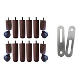 Kit Pé 8x4 Cama Box baú Queen King Tdc Marrom 2 Chapa Unir