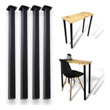 Kit Pé De Mesa Square Slim 75cm Reforçado Estilo Industrial
