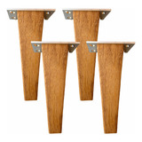 Kit Pé Palito Forte Madeira Angelim 4 Un 20cm Para 300kg