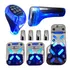 Kit Pedaleira Bola De Câmbio Manopla Freio Led Azul Iluminad