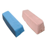 Kit Pedra Massa Polimento Espelhamento Inox Rosa Azul 1 Kg